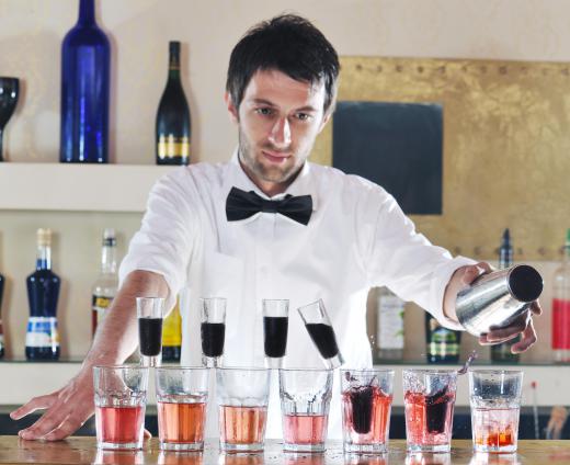 A luxury box is equipped with a bartender.
