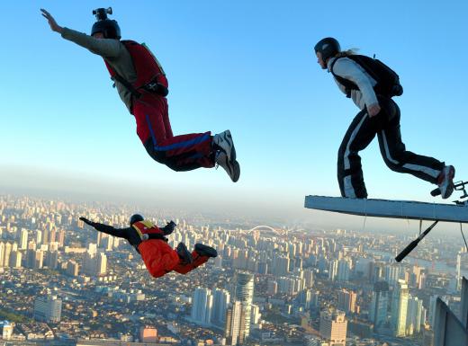 Base jumping may be popular with adrenaline junkies.