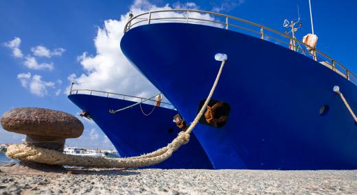 Heaving lines eliminate the danger of throwing heavy mooring lines from docking ships.