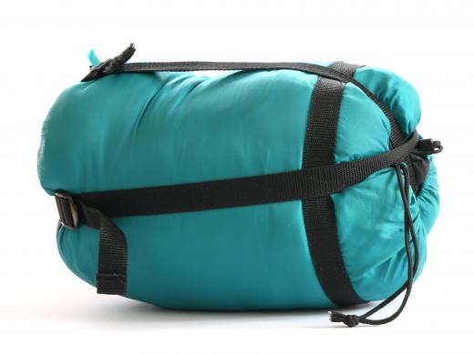 Sleeping bags are often required for tent camping.