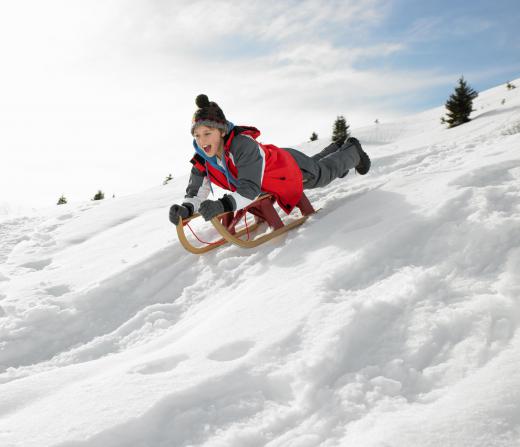 Sledding is a very popular activity in many snowy countries.