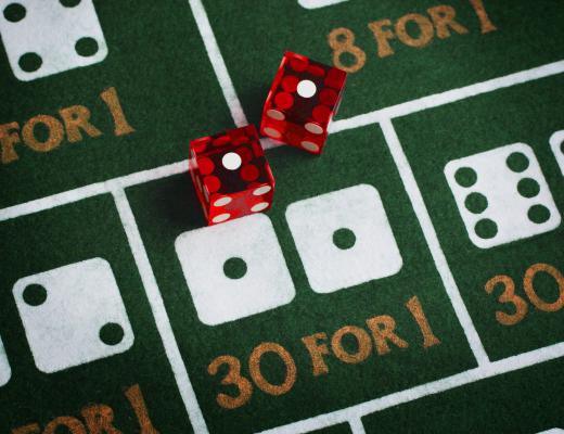 Craps is a game of chance played with dice.