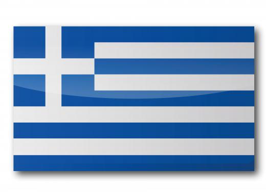 The flag of Greece.