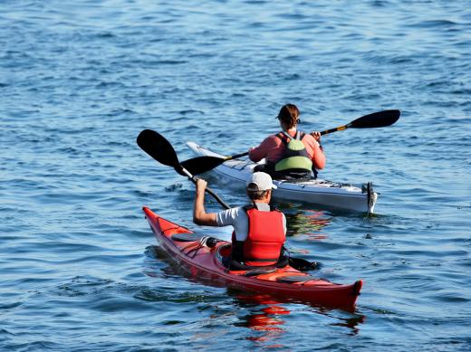 Recreational kayaking in rivers is the most common type of kayaking.