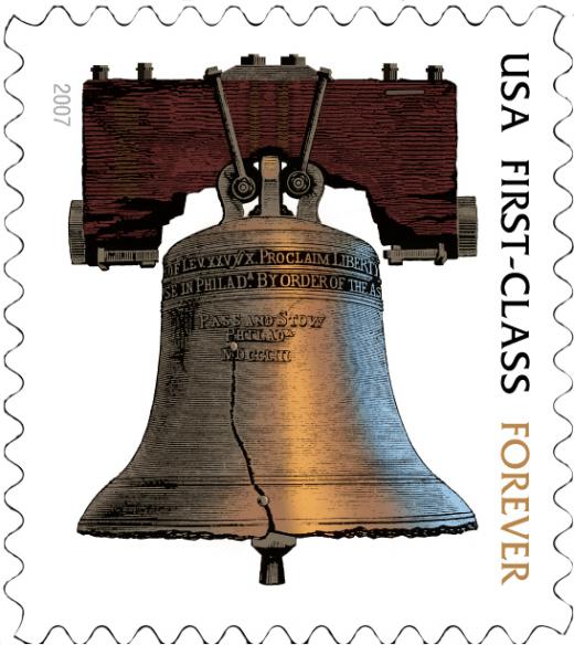 Liberty Bell forever stamp.