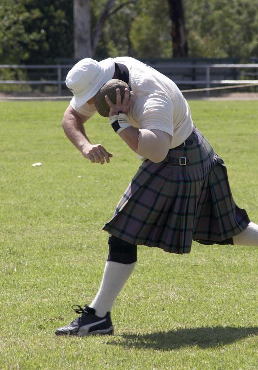 The Scottish sport of stone put is a precursor to the shot put.