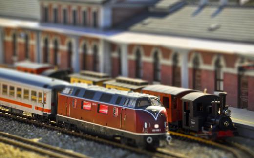 Model trains are available in a variety of sizes.