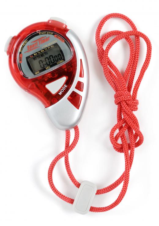 Stopwatches are handheld timers used at a variety of sporting events.