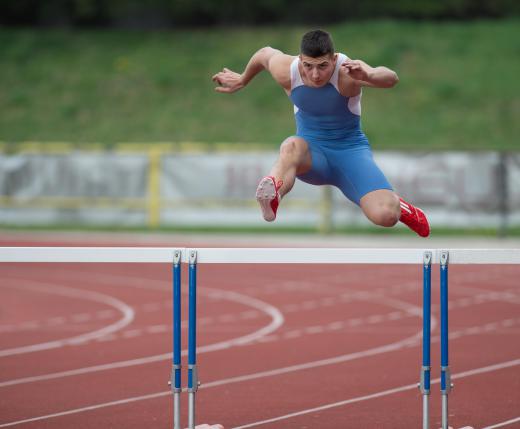 Hurdles are used in some running events in track and field.