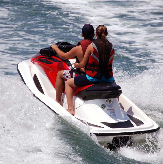 Some jet skis can accommodate two or more riders.