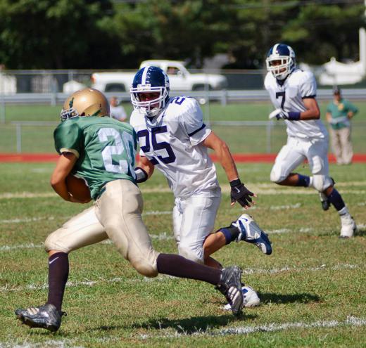 A team can try for two points after scoring a touchdown by passing or running the ball into the end zone in just one play.