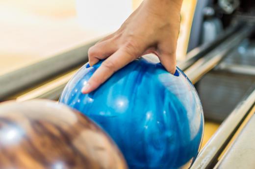 There are a variety of different types of bowling balls.