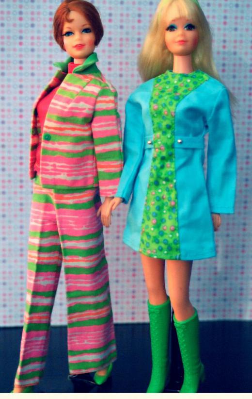 Many early fashion dolls were made entirely from hard plastic.