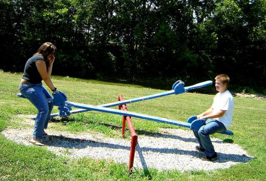 A seesaw is also called a teeter-tooter.