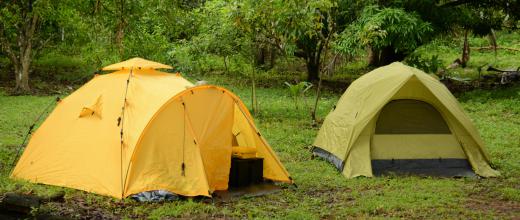 A variety of tents can be used for tent camping.