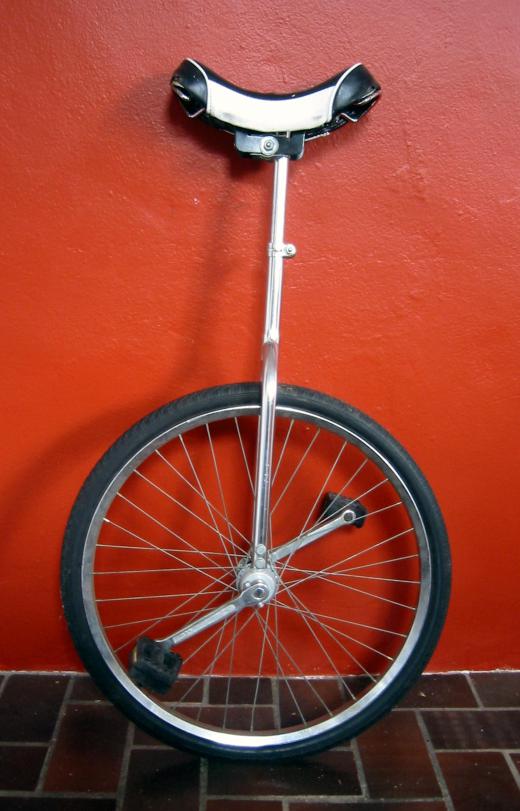 Just like on a unicycle, center of balance is a key factor in bicycle balance.