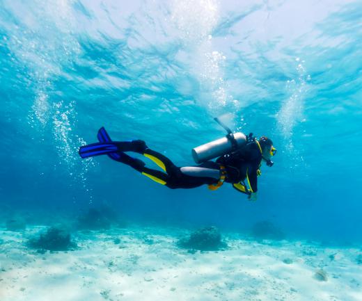 Scuba diving is a popular, non-competitive underwater sport.