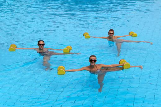 Water aerobics is an exercise performed in a pool.